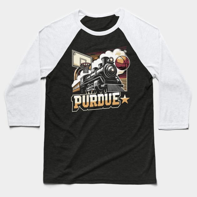 PURDUE Basketball Tribute - Basketball Purdure University Design Purdue Tribute - Basket Ball  Player Baseball T-Shirt by TributeDesigns